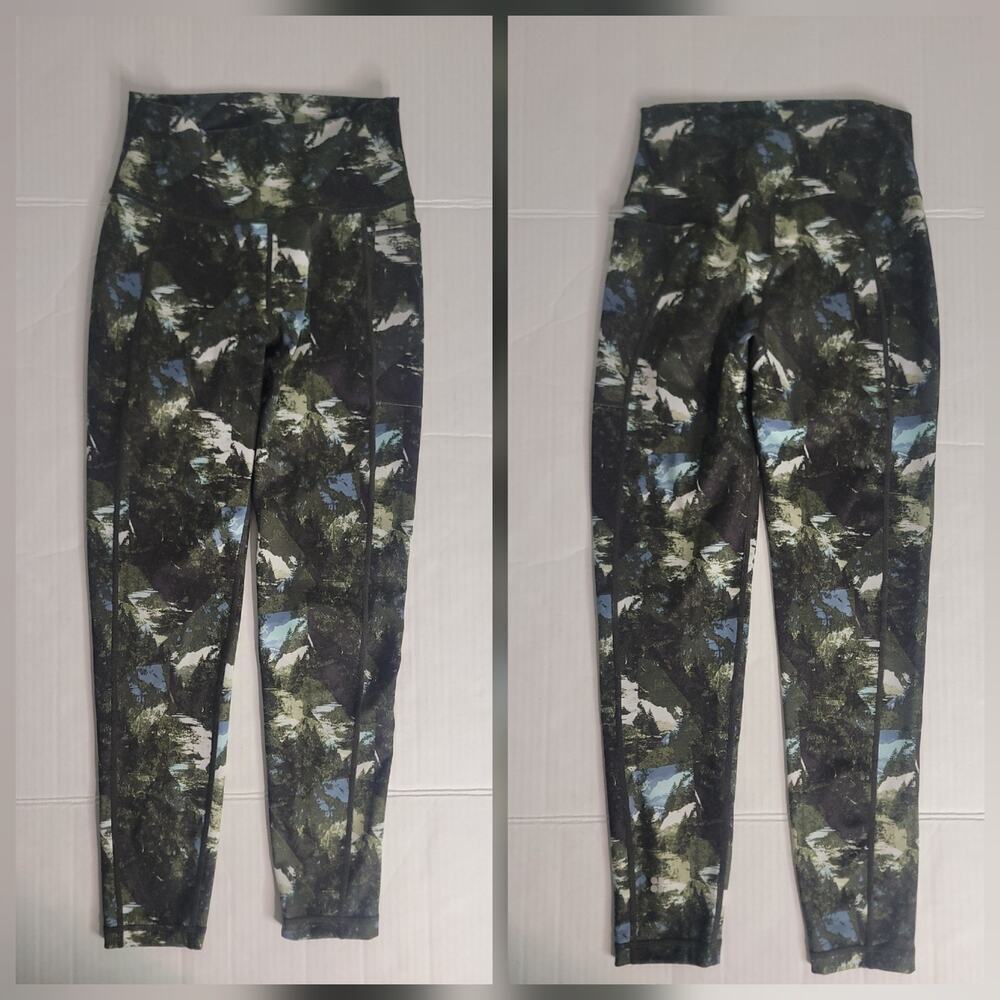 Sweaty Betty Leggings Sz XS 7/8 Length The Super Sculpt High Rise Green Outdoor